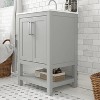 Taylor & Logan 24" Vivien Bathroom Vanity Gray: Stoneware Surface, Wood Frame, Drop-In Sink - 4 of 4