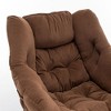 PAGED Accent Chair with Ottoman, Comfortable Living Room Chairs, Upholstered Lounge Chair with Metal Frame for Office - 3 of 4