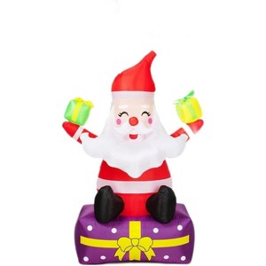 Christmas Inflatable Santa Claus (6Ft),Xmas Blow Up Yard Decor with Lights,Tethers & Stakes,Perfect for Outdoor Yard,Garden - 1 of 4