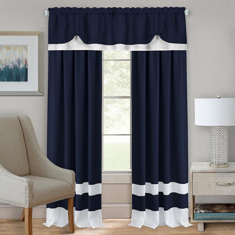 Kate Aurora Complete 3 Pc. Window in a Bag Flax Linen Curtain Set, 1 of 2