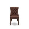 East West Furniture,Parson Dining Chairs Brown Color Set of 2 - 2 of 4