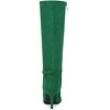 BLISSFUL STEP Women's Buckle Pointed Toe Side Zip Stiletto Heel Knee High Boots - 4 of 4