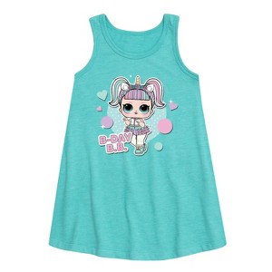 - LOL Surprise! - B-Day B.B. Besties Celebrate Birthdays Graphic Sleeveless Aline Dress - 1 of 2