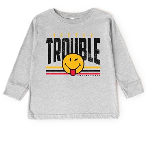 The Juniper Shop SmileyWorld Little Trouble Toddler Long Sleeve Tee - 1 of 4