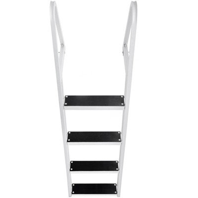 VEVOR Dock Ladder, Removable 4 Steps, 350 lbs Load Capacity,Pontoon Boat Ladder with 4'' Wide Step & Nonslip Rubber Mat,for Ship/Lake/Pool