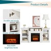 Homhougo Electric Fireplace TV Stand, 60" TV Console with 18" Fireplace Heater, Media Entertainment Center White - 4 of 4