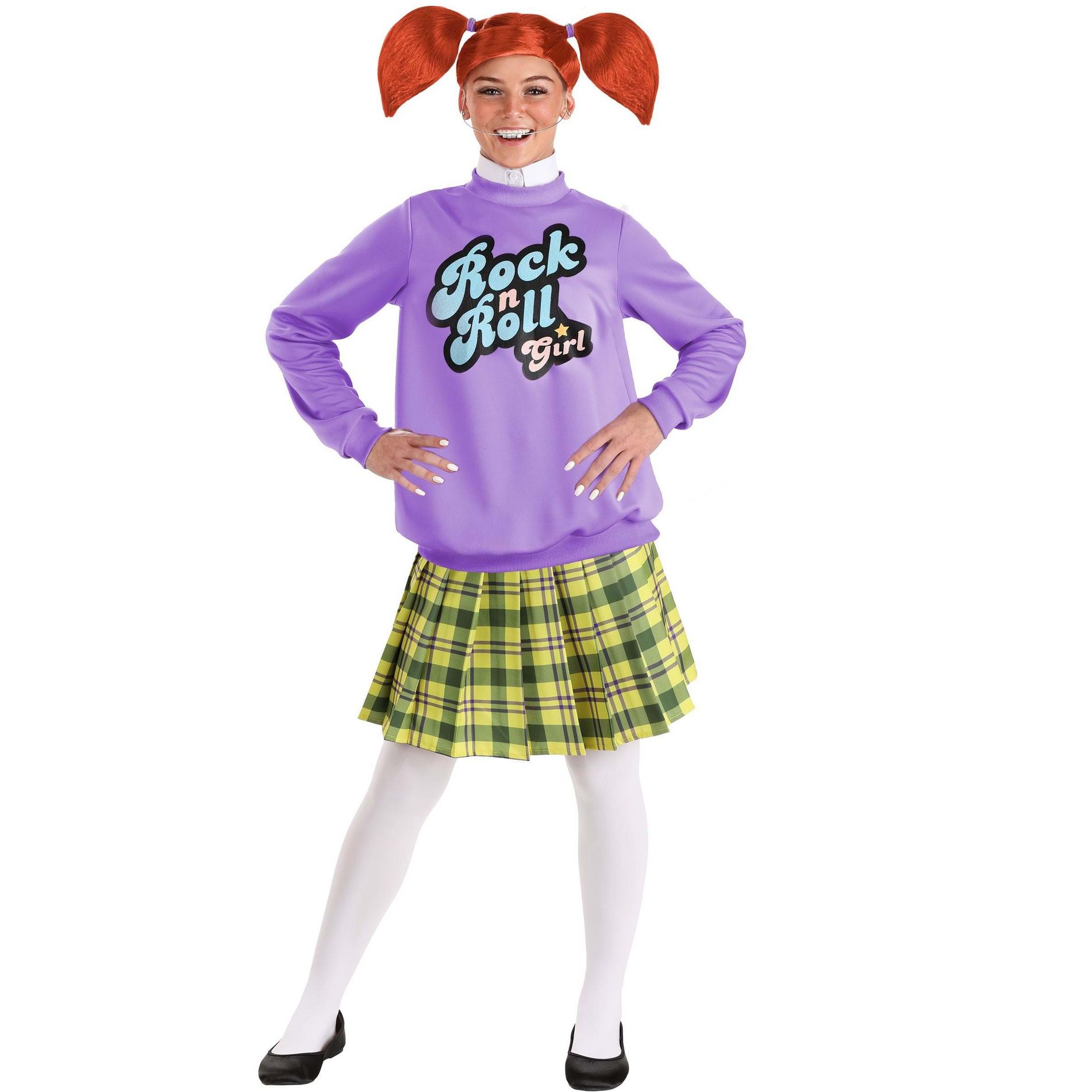 HalloweenCostumes.com Adult Finding Nemo Darla Costume | Women's Disney and Pixar Darla Find Nemo Costumes with Wig and Faux Braces Headgear