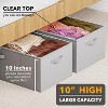 2 Pack 86qt Under Bed Storage Containers with Lids - 10" High Large Organizers for Bedroom, Closet, Clothes, Bed Sheets  - SpaceAid® - 2 of 4