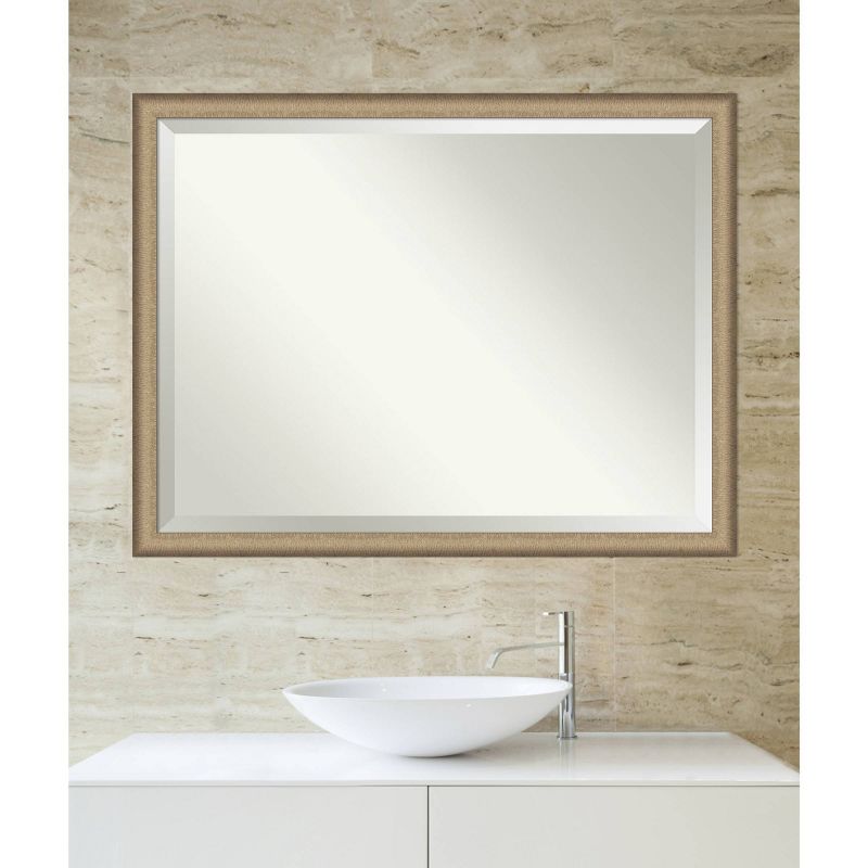 Elegant Brushed Framed Bathroom Vanity Wall Mirror - Amanti Art, 5 of 13