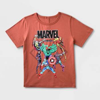 Boys' Marvel Adaptive Short Sleeve Graphic T-Shirt - Orange