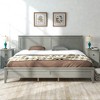 NicBex Modern White/Gray Platform Bed Frame with Headboard,Solid Wood Full/Queen/King Bed Frame with Slat Support,No Box Spring Required,Easy Assembly - 2 of 4