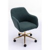 CAVINAS Modern Swivel Home Office Desk Chairs, Adjustable Height Office Chair, 360 Revolving Home Office Chair with Universal Wheel for Indoor - 4 of 4
