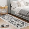 Vintage Rug Non Slip Medallion Floral Textured Accent Rugs  Low Pile Non Shedding Rug for Living Room Bedroom Home Office - 4 of 4