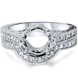 Pompeii3 3/4ct Diamond Engagement Vintage Wedding Ring Mount - 1 of 4