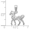 Black Bow Jewelry 14k White Gold 3D Prancing Horse Pendant - 2 of 4