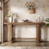 Tribesigns 63" Wooden Console Table, 2-Tier Sofa Table Behind The Couch, Entryway Table Foyer Table for Living Room, Hallway, Entrance - 2 of 4