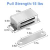 OnarWay Magnetic Door Catch 8 Pack, 15 lbs Pull Strength Cabinet Latches, Stainless Steel Chrome Door Closers for Kitchen, Bathroom, Cupboards - 2 of 4