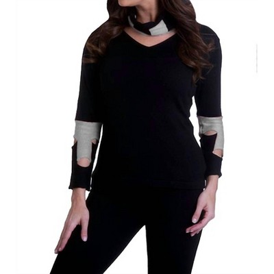 Women's Cut Work Sweater - ANGEL