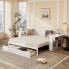 KTMBDW Queen Bed Frame with Removable Desk, Platform Bed with Storage Drawers Queen Size Daybed with Desk and Shelves for Kids/Teen - 2 of 4
