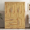 Dat Armoire Closet With 4 Doors And 3 Drawers,Armoire Wardrobe,Wardrobe Closet,Wood Armoires And Wardrobes,Wardrobe Armoire Closet -Maison Boucle - 3 of 4