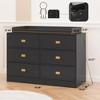 Coolmee Nursery Dresser with Changing Table Top, 6 Drawer Baby Dresser with Anti-Tip Kit, Waterproof Top and Safety Rails Storage Organizer - 4 of 4