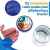 MEDca Small Pill Boxes – 2-Pack, Mini Compact Round 4-Compartment Travel Pill Case for Vitamins & Medications, BPA-Free, Up to 4 Times a Day - 3 of 4