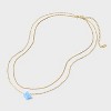 14K Gold Dipped Butterfly Multistrand Necklace - A New Day™ - image 3 of 4