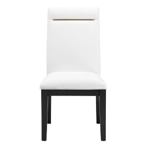 Fabric Yves Side Chair (Set of 2) with Hardwood Frame, Stain-Resistant Shield Brushed Brass Accent and Moisture-Repellent Design - 1 of 3