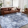 Runner & Area Rug, Vintage Medallion Design, Boho Accent, Non-Slip Washable Soft Rug for Kitchen, Hallway, Bedroom, Distressed Look - 3 of 4