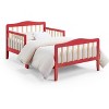NicBex Twin Size Simple Wood Toddler Bed with Wooden Curved Headboard & Safety Rail,Cute Platform Bed for Kids Room - 2 of 4