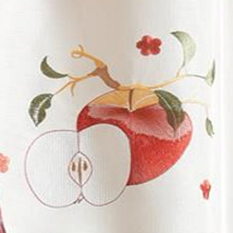 Urban Embroidered Apple Tier And Valance 60" x 36" Beige by Ramallah Trading, 4 of 5