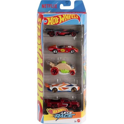 Hot Wheels Let’s Race Diecast Toy Race Cars from the Netflix Series 1:64 Scale - 5pk