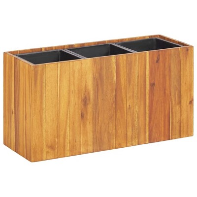 vidaXL Garden Raised Bed Powder-coated Steel 126.8"x39.4"x14.2" Gray
