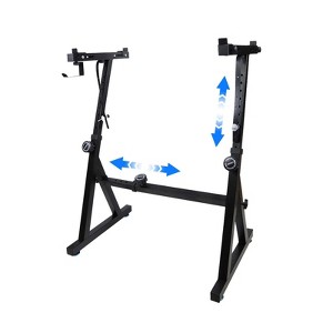 Black Adjustable Z-Style Keyboard Stand ¨C Heavy Duty Folding Piano Stand for 44-88 Key Electric Pianos (1-Pack) - 1 of 4