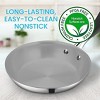 NutriChef 9.5 Large Fry Pan - PFOA/PFOS Free Stainless Steel Frying Pan Kitchen Cookware w/ Durable Ceramic Non-Stick Coating, Silicone Wrap Handles - 3 of 4