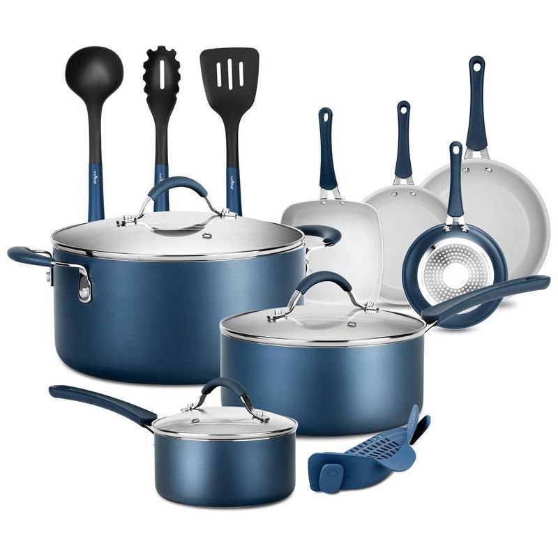 NutriChef Kitchenware Pots & Pans Set – High-qualified Basic Kitchen Cookware Set, Non-Stick (14-Piece Set), 1 of 4