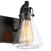 Possini Euro Design Cindy Rustic Vintage Wall Light Bronze Hardwire 33" 4-Light Fixture Clear Glass Shade for Bedroom Bathroom Vanity Living Room - 3 of 4