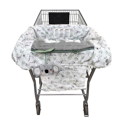 Image of Boppy Preferred Cart Cover - Gray and Green Koalas