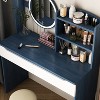 XIYUYEU Vanity Desk with Mirror Vanity Desk with 4 Drawers, Wood Vanity Table with 1 Stool - 4 of 4