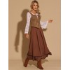 INSPIRE CHIC Women's Faux Suede Vintage Sleeveless Lace Up Zipper Decor Waistcoat Vests - 4 of 4