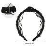 Unique Bargains Women's Rhinestone Faux Pearl Beaded Knotted Headbands Black 1 Pc - 4 of 4