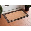 HomeRoots 22" X 36" Natural and Black Coir Scrollwork Outdoor Door Mat - 2 of 3