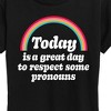 Women's - Instant Message - Today Great Day Pronouns Short Sleeve Graphic T-Shirt - 2 of 4