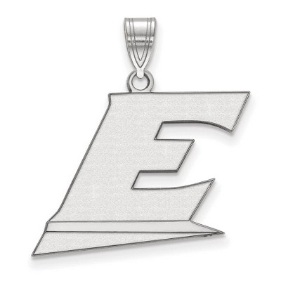 Black Bow Jewelry 14k White Gold Eastern Kentucky Colonels NCAA Large Pendant