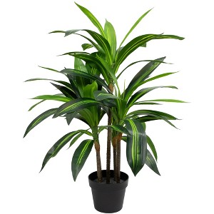 Northlight 36" Two-Tone Green Dracaena Artificial Potted Plant - 1 of 4