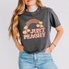 Simply Sage Market Women's Just Peachy Rainbow Short Sleeve Relaxed Fit Cropped Tee - 2 of 4