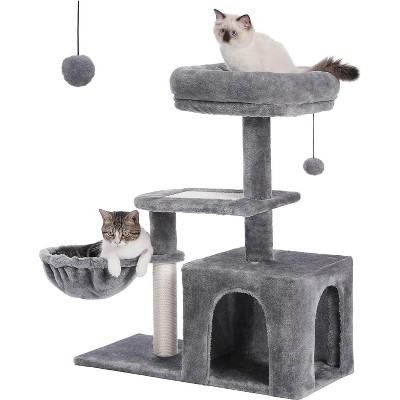 Heybly Cactus Cat Tree for Indoor Cats, 32'' Small Cat Tower Cat Condo with Sisal Scratching Ramp
