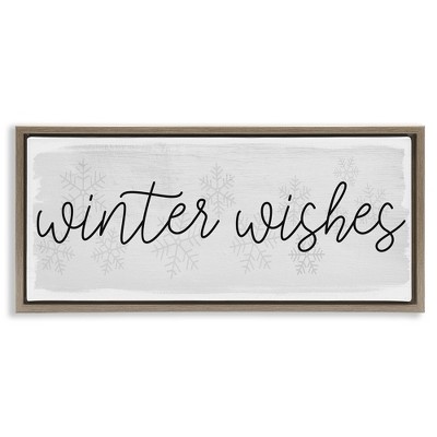 Stupell Industries Winter Wishes Sentiment, 31" x 14"