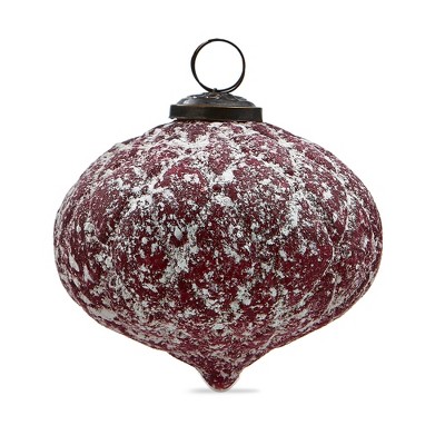 tagltd ANTIQUE RED DIMOND ORNAMENT 5 IN