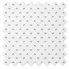 Bacati - Love/Hearts Muslin 4 pc set of Bibs & Burp Cloths Set, Gray - 4 of 4